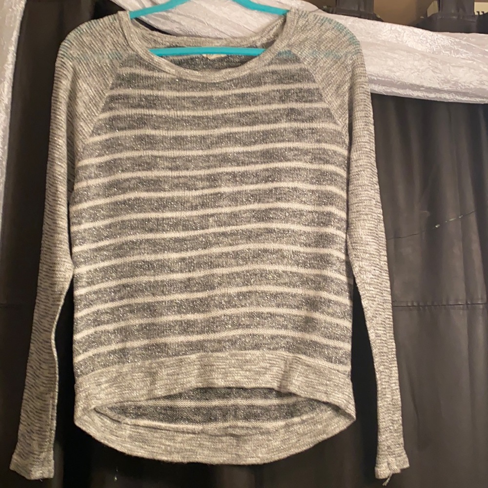 Cute and sparkly striped see through sweater 🌸🌸